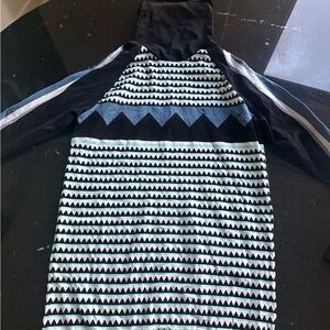 Sweaty Betty Black and White Long Sleeve Geometric Top